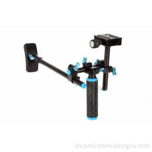 Single Handheld Camera Rig Height , Adjustable video camera